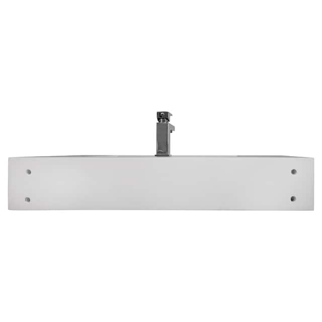 Pyramid Solid Surface Wall-Mounted Bathroom Sink