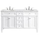 preview thumbnail 1 of 9, Elegant Lighting VF12560D Park Avenue 60" Free Standing Double Basin White - Painted