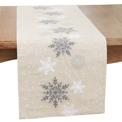 Winter Wonderland Snowflakes Table Runner - 16"x70"