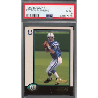 Peyton Manning 1998 Bowman Football Rookie Card #1 Graded PSA 9 - 8'6" x 11'6"