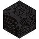 preview thumbnail 1 of 6, Gaudi Lux Hex Black 8-1/2" x 9-3/4" Porcelain Floor and Wall Tile Case (16 Tiles)