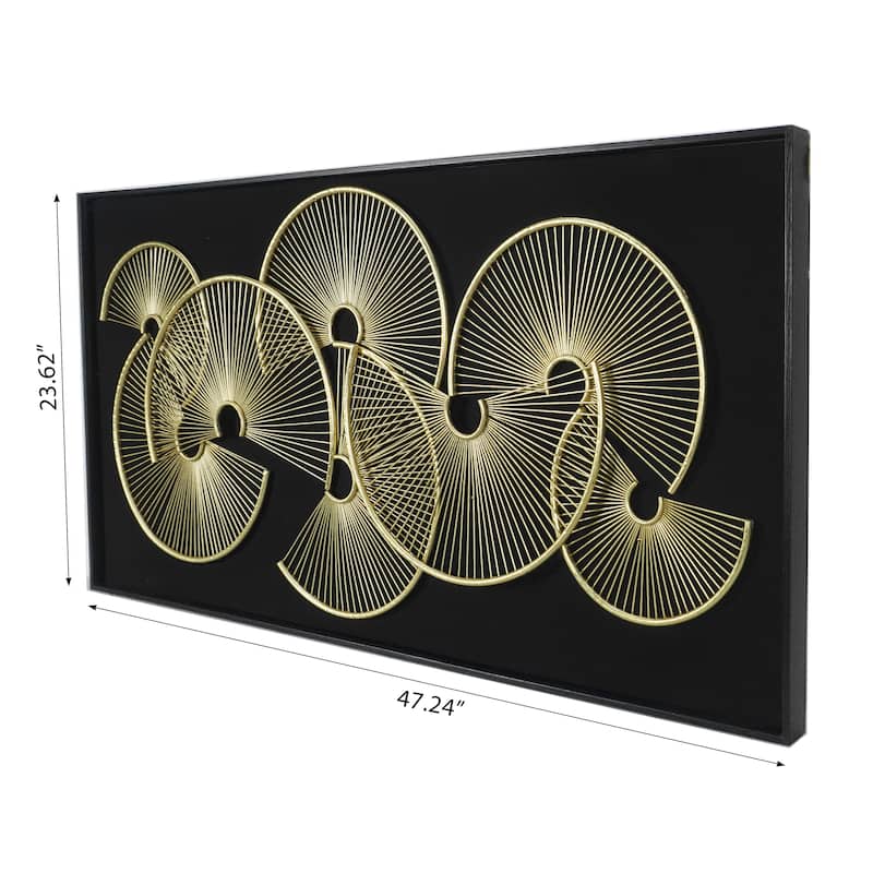 HUJI Grand Abstract Metal Wall Decor