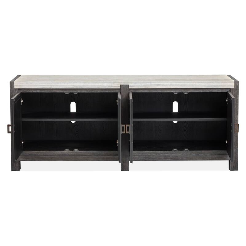 Magnussen Home Plum Creek Ravenwood Black Door Console - 70''W x 18''D x 28''H