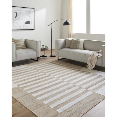 Nataly Traditional Border Jute Area Rug