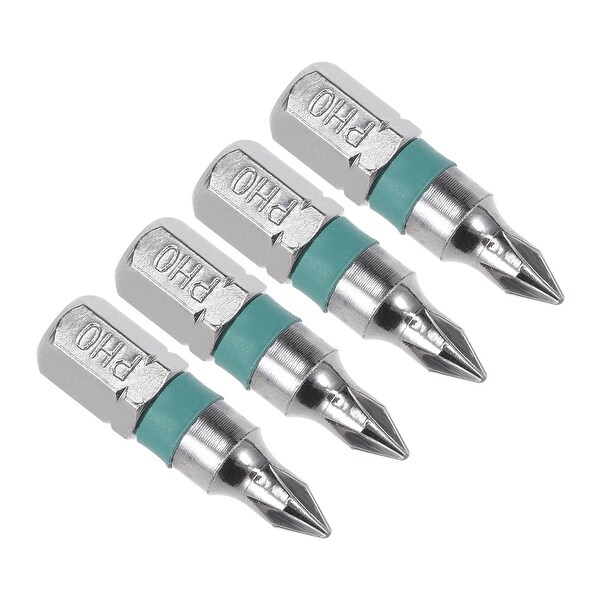 4Pcs 1/4-Inch Hex Shank 25mm Length PH0 Phillips Screwdriver Drill Bits - H1/4x25xPH0 4Pcs