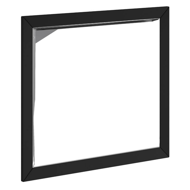 Flynn Mid Century Modern Mirror, Black