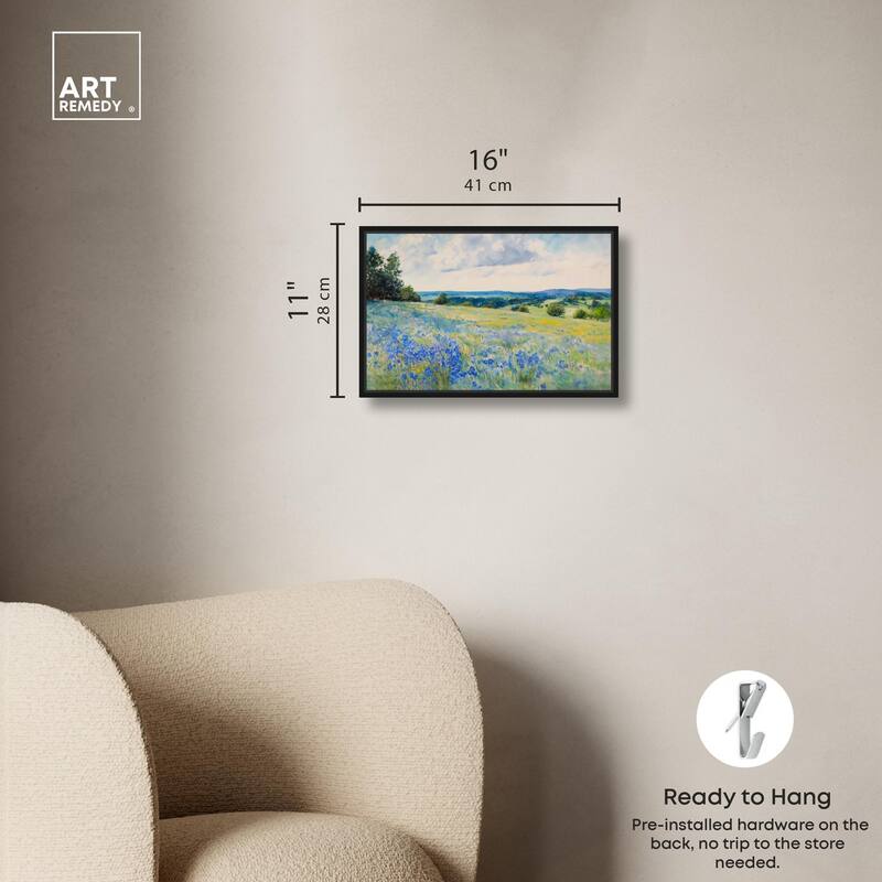 Sky Over Blue Fields Canvas by Art Remedy
