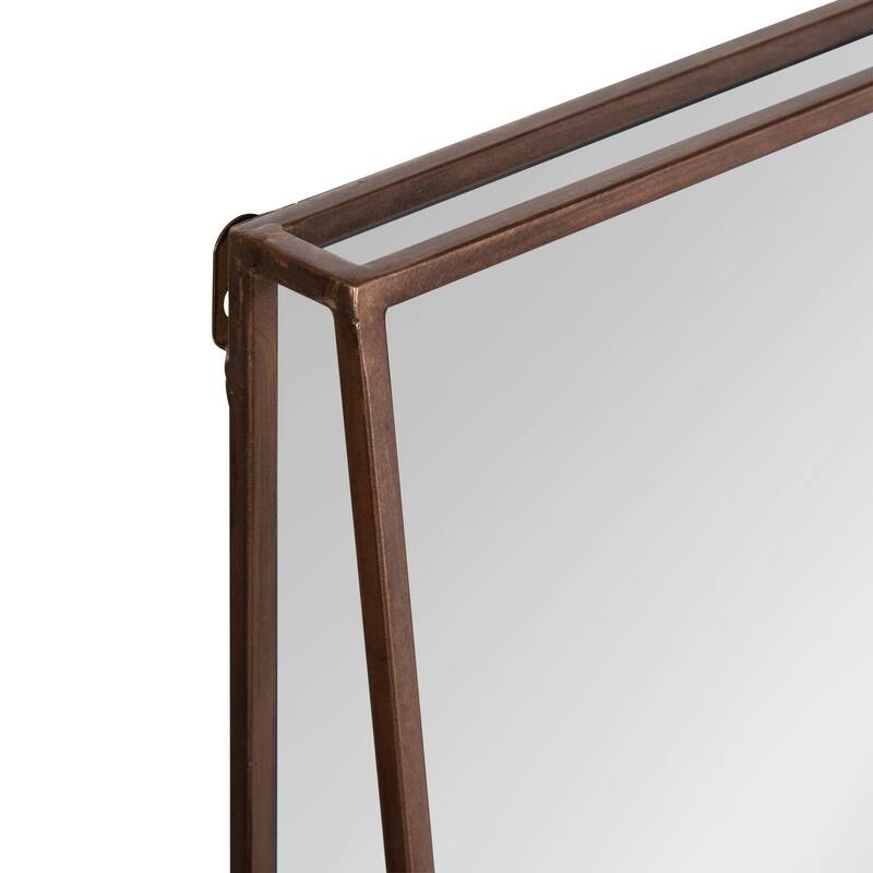 Kate and Laurel Lintz Metal Framed Mirror with Shelf