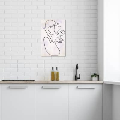 Wynwood Studio Canvas Abstract Face III Black and Modern & Contemporary Wall Art Canvas Print