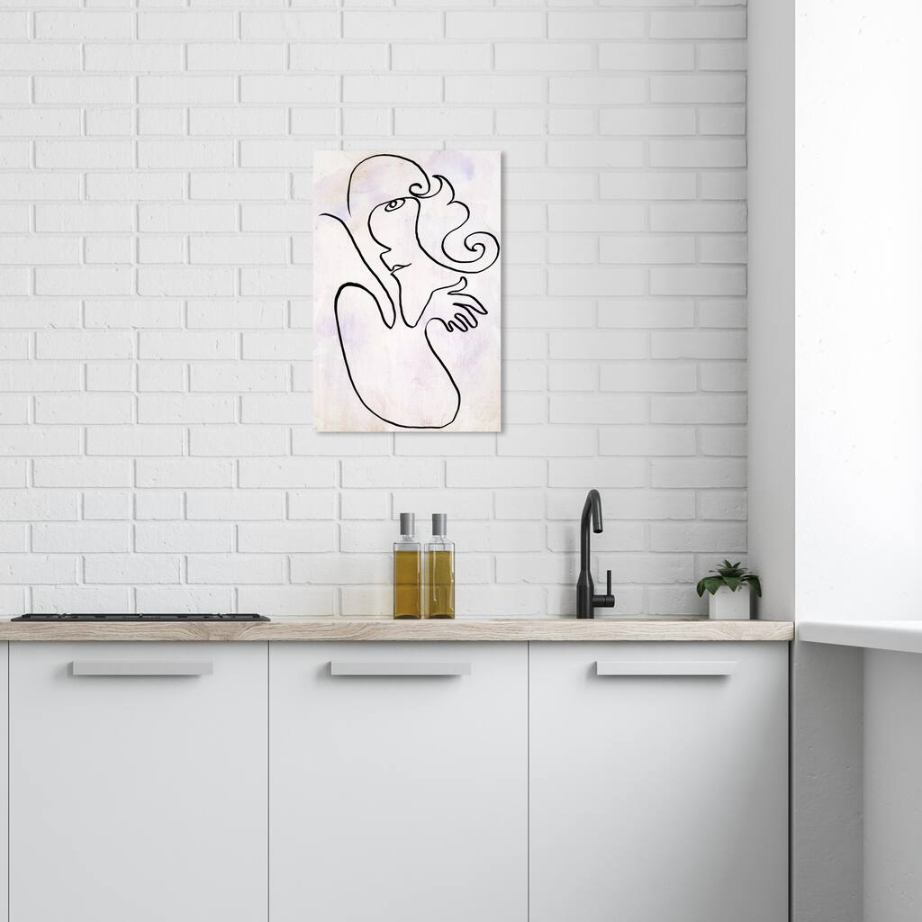 Wynwood Studio Canvas Abstract Face III Black and Modern & Contemporary Wall Art Canvas Print