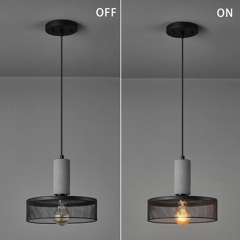 Dimmable living room light black and grey pendant light concrete metal kitchen light