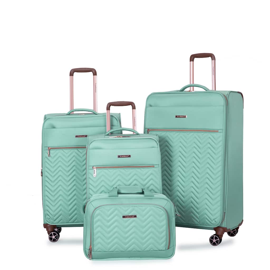 4-Piece Set (16/20/24/28) ,Softshell Suitcase Spinner Wheels Terylene Luggage Sets