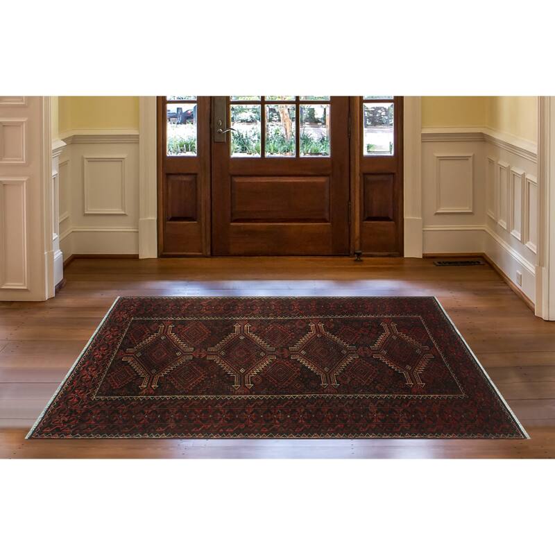 Semi Antique Debbie Rust/Charcoal Rug - 3'11" x 6'10"