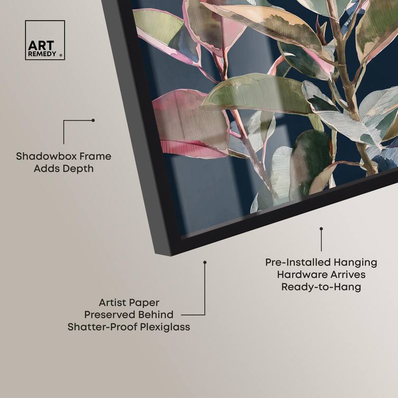 Fuchsia Frond II Shadowbox by Art Remedy