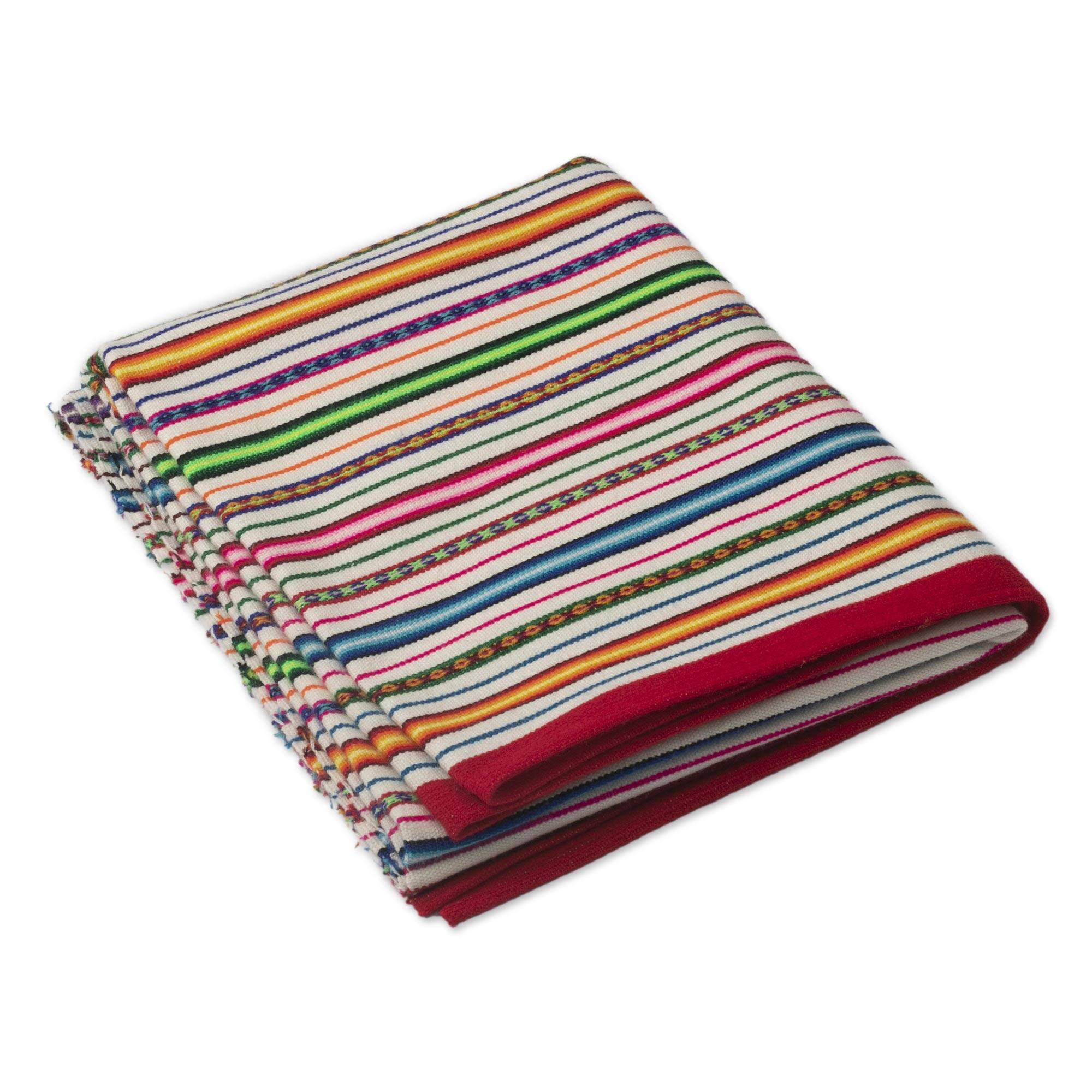 Novica Handmade Striking Stripes HandLoomed Throw Blanket Bed Bath