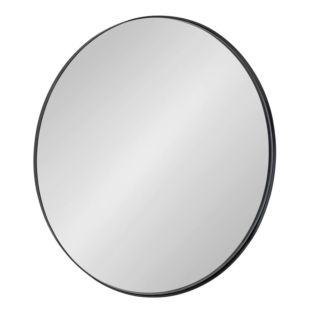 Kate and Laurel Rollo Round Framed Wall Mirror
