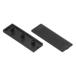 Rectangular External Cap 10Pcs Standard Plastic Rectangle Aluminum Extrusion End Cap Black - Bed ...