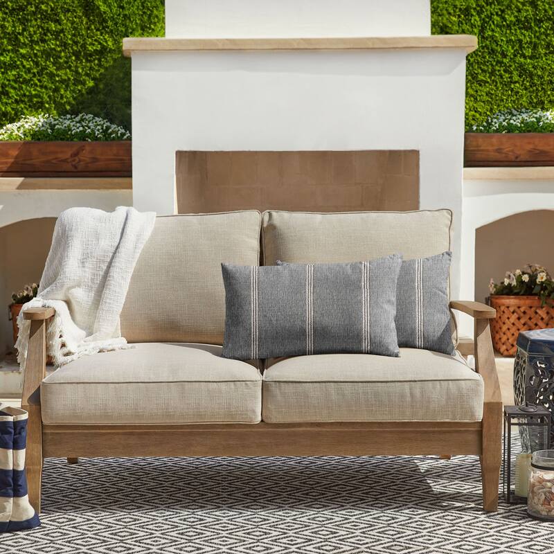Sunbrella Textured Indoor/Outdoor Knife Edge Pillow (Set of 2)