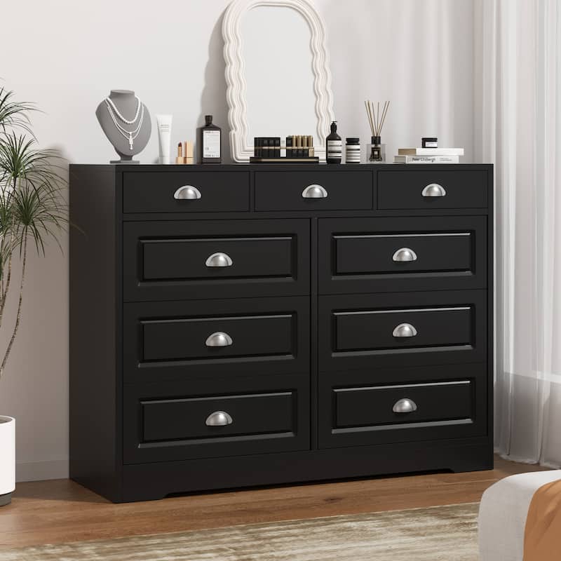 Futzca 9-Drawer Storage Dresser Organizer - Black