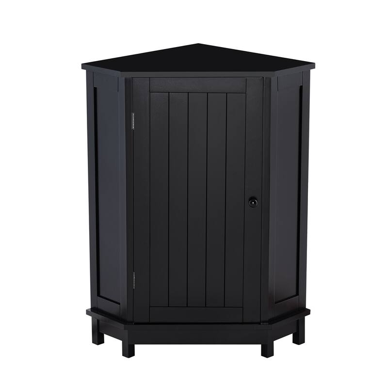 Bathroom Triangle Corner Storage Cabinet with Adjustable Shelf