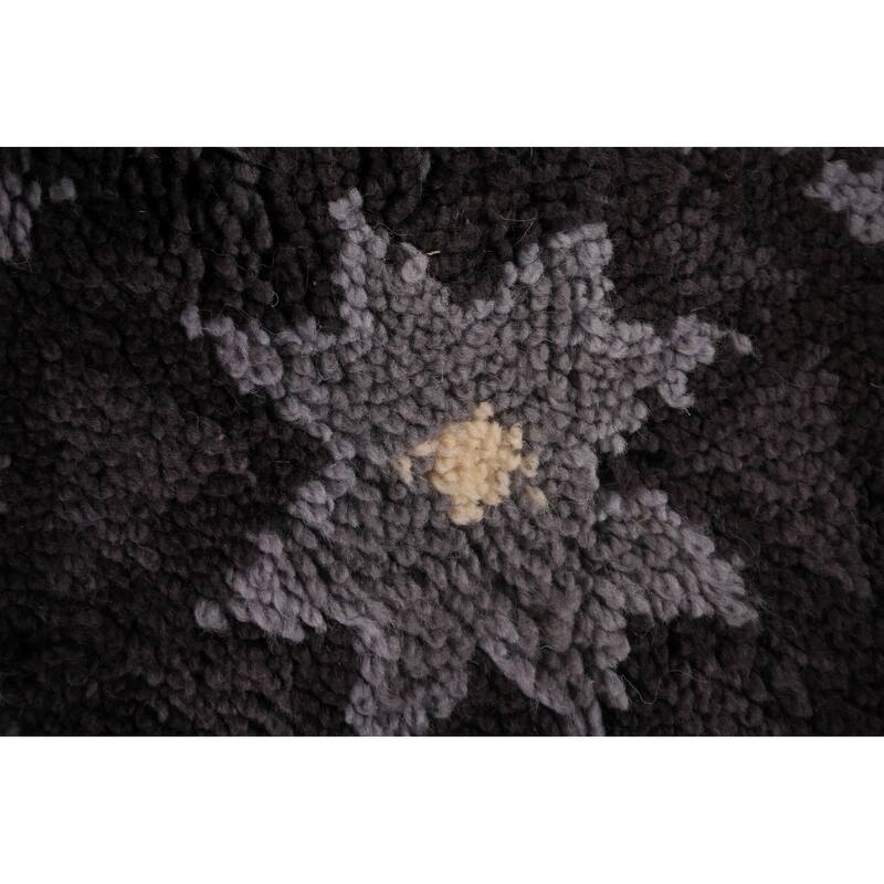 Geometric Moroccan Oriental Area Rug Handmade Wool Carpet - 4'11" x 8'2"