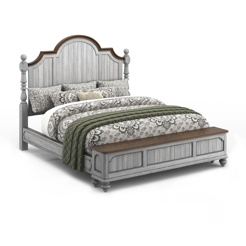 Plymouth King Storage Bed by Flexsteel - Grey - King