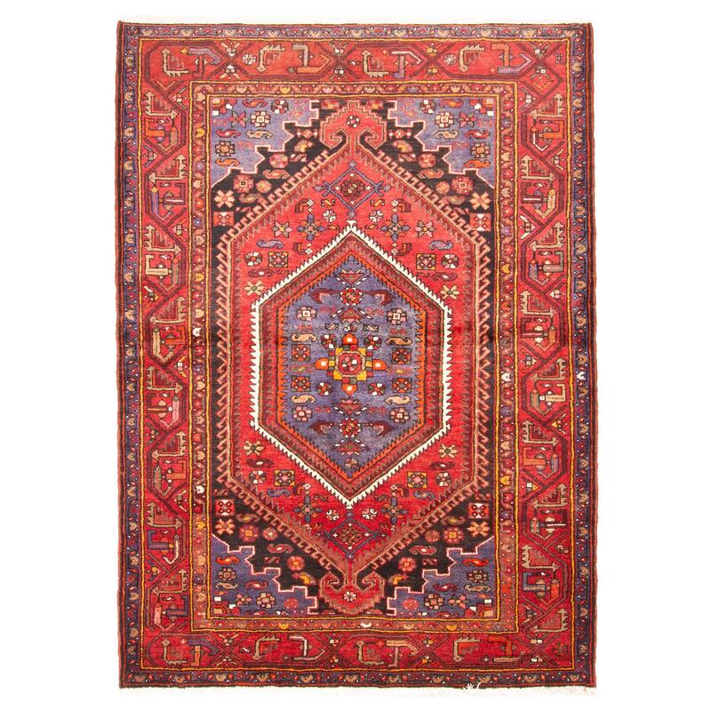 ECARPETGALLERY Hand-knotted Andelz Red Wool Rug - 4'8 x 6'4