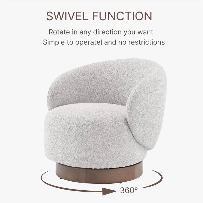 Spruce & Spring Ariel Upholstered Swivel Accent Chair Fabric
