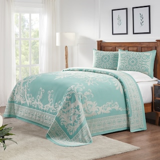 Cotton Blend Oversized Vintage Medallion Bedspread Set by Superior