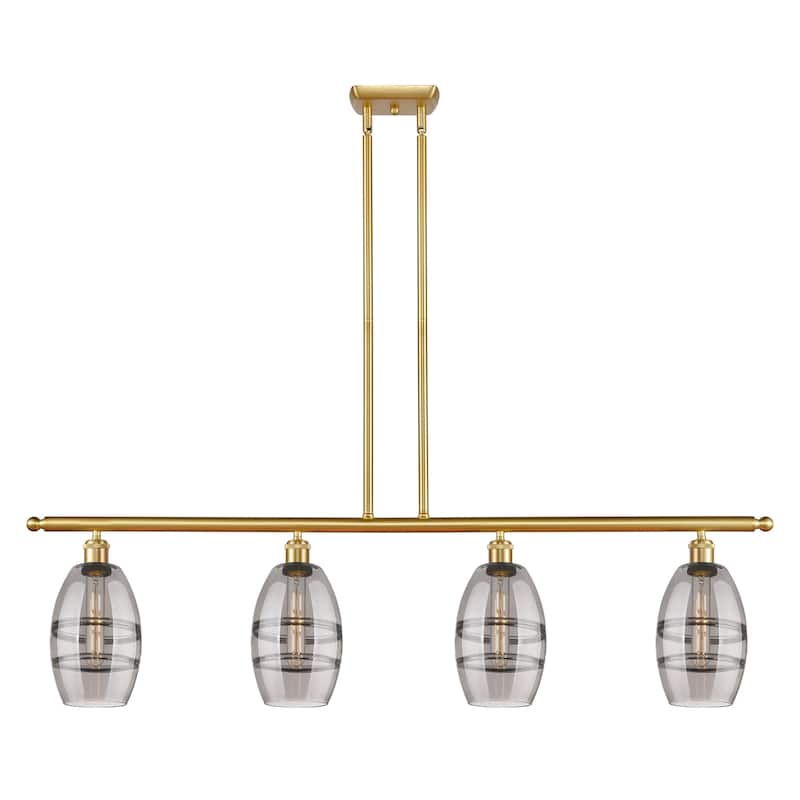 Innovations Lighting 516-4I-9-48 Vaz Linear Vaz 4 Light 48" Wide - Satin Gold / Smoked