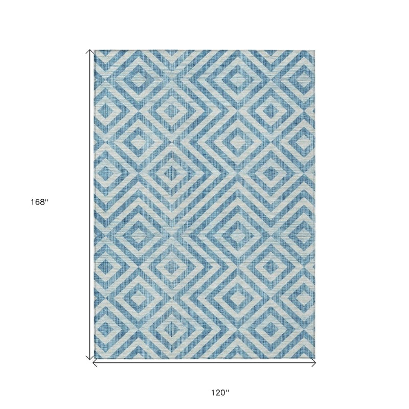 HomeRoots Geometric Transitional Rectangle Outdoor Rug