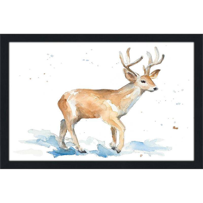 "Watercolor Deer (Horizontal)" Print on Acrylic
