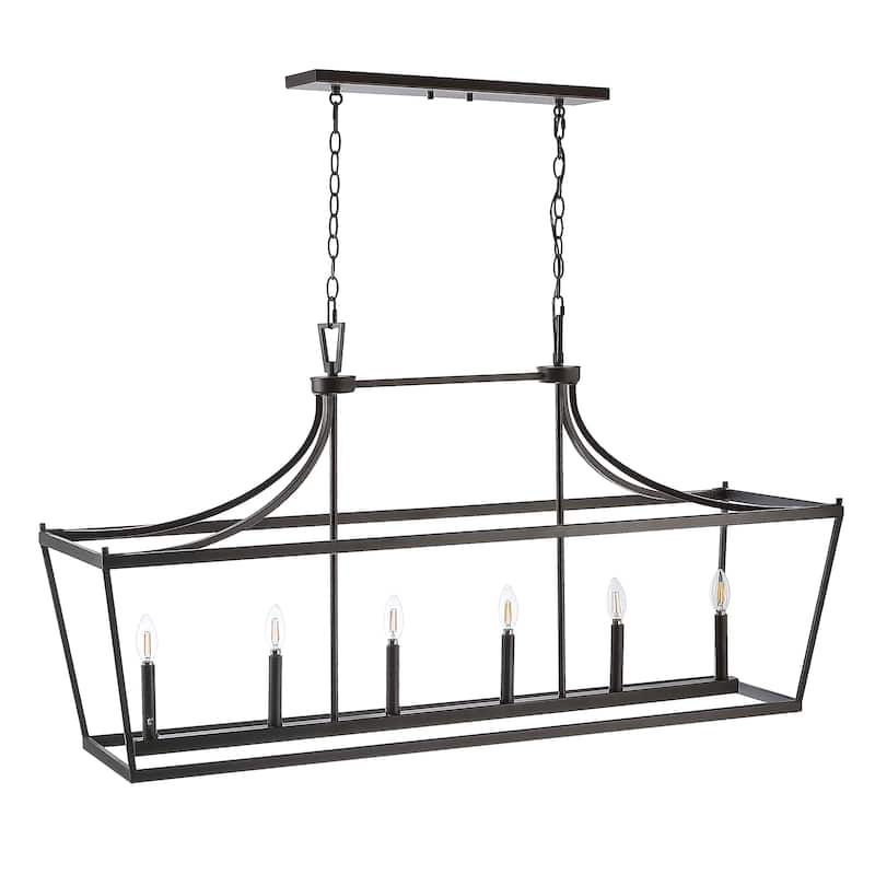 SAFAVIEH Lighting Tomma 6-light Pendant - 49"x15"x32-104" - 49Wx15Dx104H