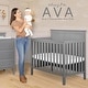 preview thumbnail 3 of 5, Dream On Me Ava 4-in-1 Convertible Mini Crib Steel Grey