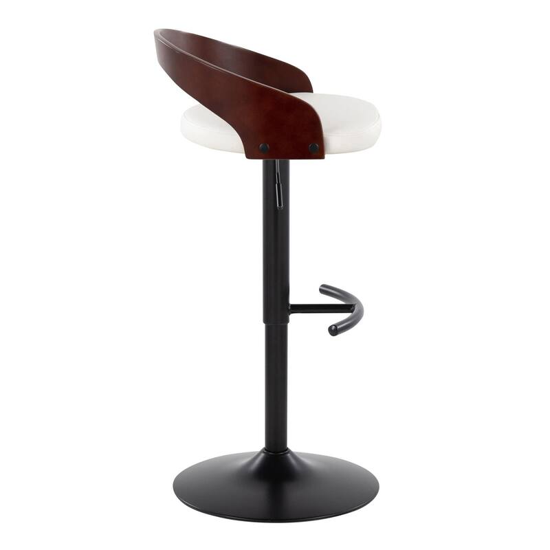 Grotto Adjustable Barstool with Back Base- Set Of 3