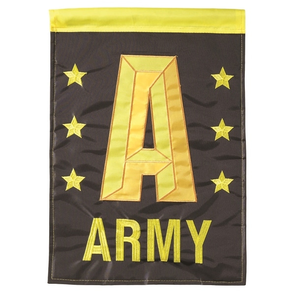 Green and Yellow Armed Forces Army Garden Flag 13" x 18" - N/A
