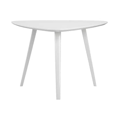 22 in. White Rectangle Metal End Table, Sturdy Build End Side Table for Living Rooms