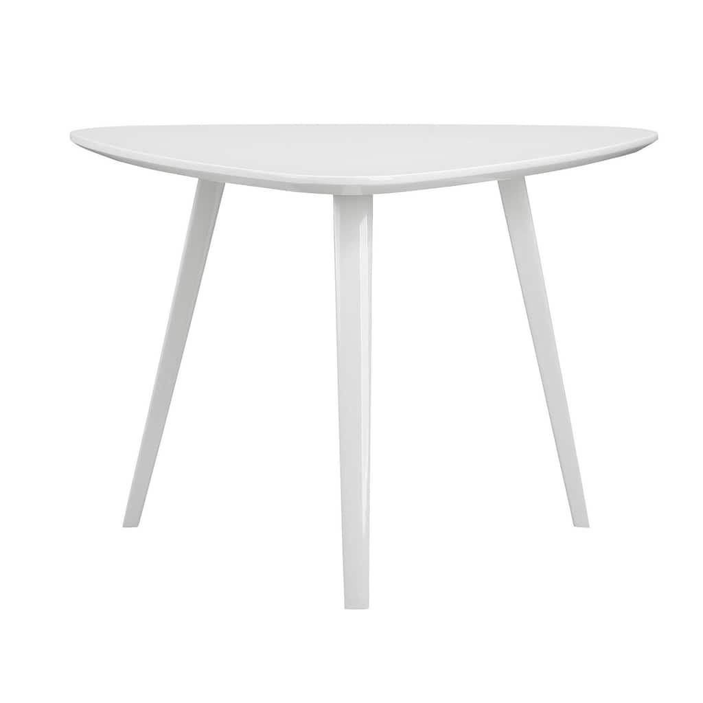 22 in. White Rectangle Metal End Table, Sturdy Build End Side Table for Living Rooms