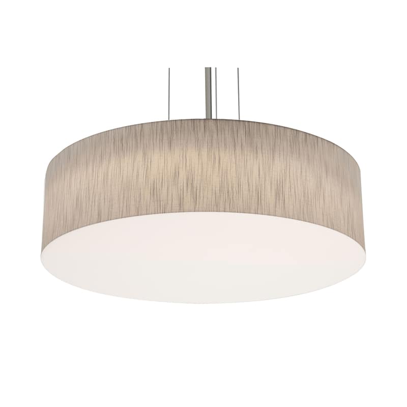 AFX ANP2432MBSN Anton 3 Light 24" Wide Pendant - Satin Nickel / Jute / White