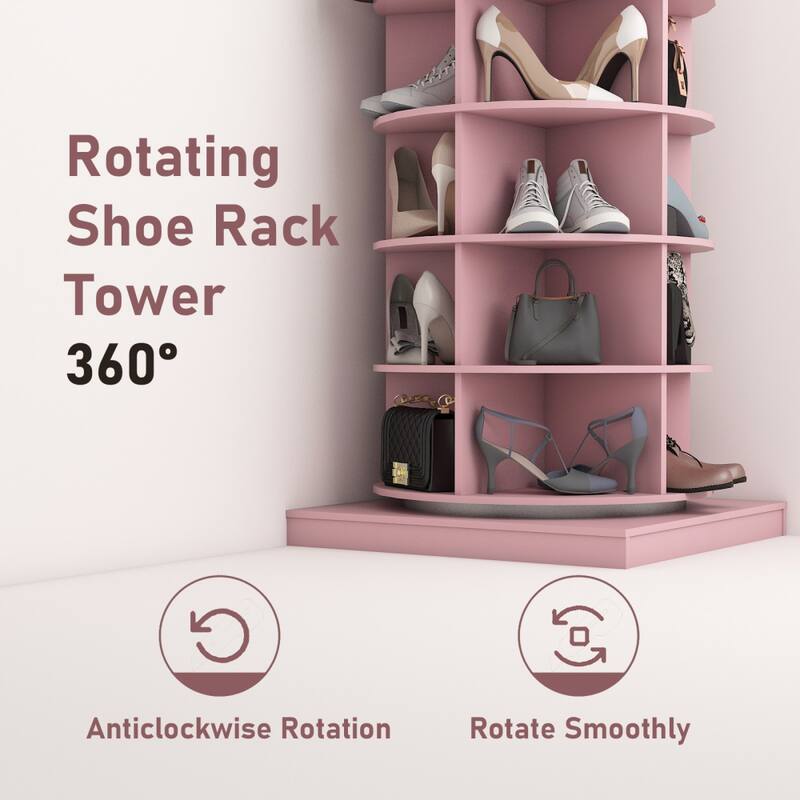 360 Rotating Shoe Cabinet with 7 layers