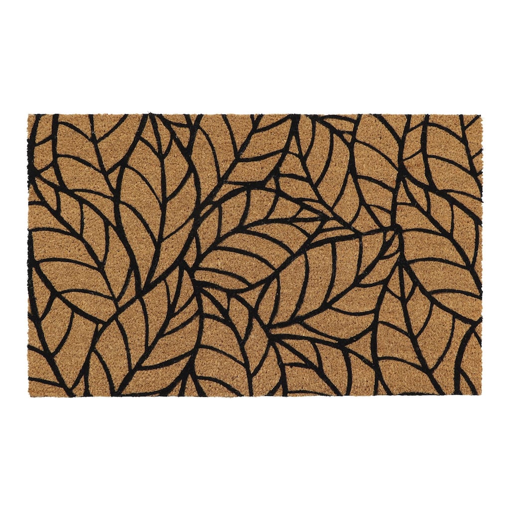 Modern Leaf Pattern Welcome Mat