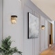 preview thumbnail 4 of 14, Modern 1-Light Luxury Crystal Wall Sconce Black Gold Bathroom Vanity Light - W7.9" x H10"