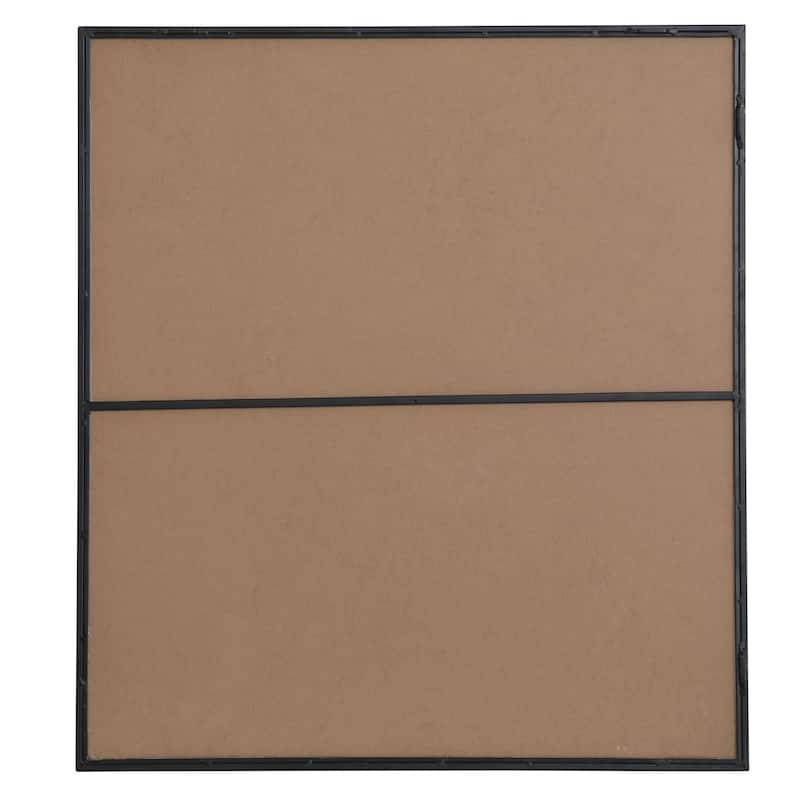 Elegant Lighting Eternity 40" x 36" Rectangular Beveled Metal Framed