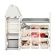 preview thumbnail 1 of 8, Kids Toy Storage Organizer with 14 Bins, Multi-functional Nursery Organizer Kids Furniture Set Toy Storage Cabinet Unit Gray