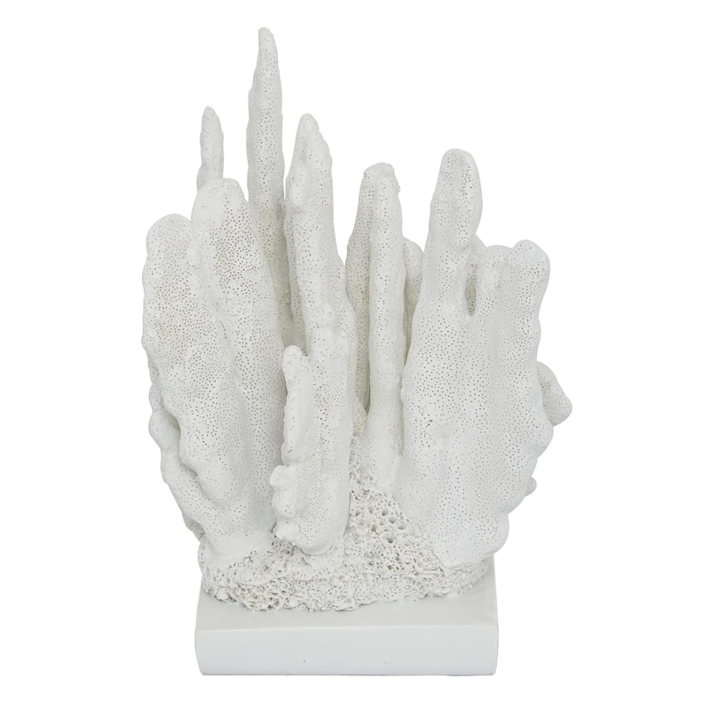 Blue or White Polystone Coral Decorative Sculpture