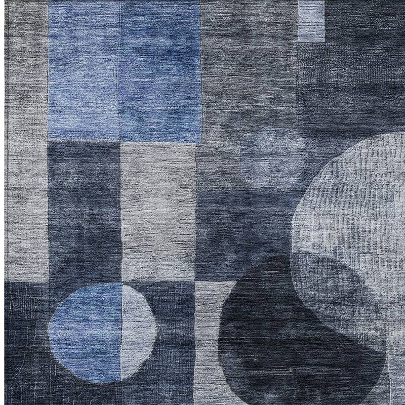 HomeRoots Geometric Transitional Rectangle Outdoor Rug