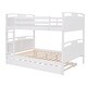 preview thumbnail 9 of 7, Full Over Full Bunk Bed with Twin Size Trundle Separable Bunk Bed, Equipped with Safety Guardrails