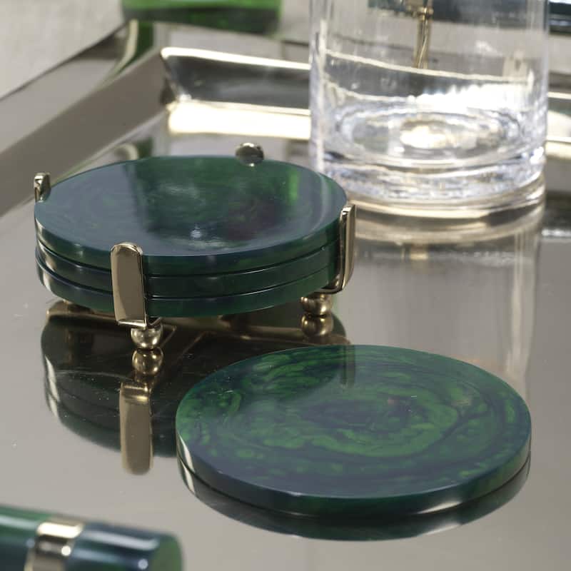 Spiga 4-Piece Set Coasters on Stand