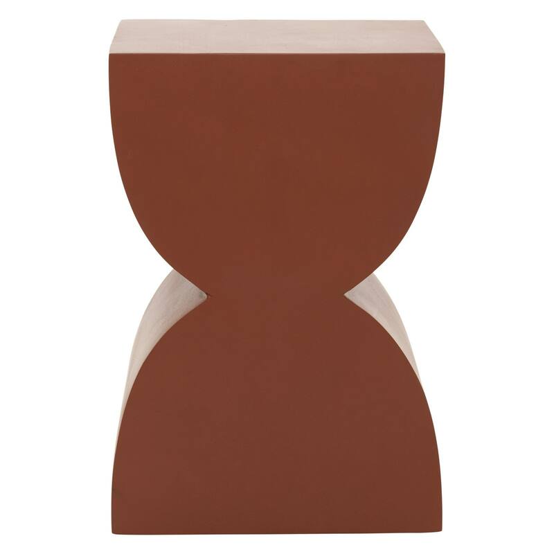 Hourglass-Style Corvo Side Table - 15.5" - Brown