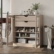 preview thumbnail 4 of 47, Palace Imports 100% Solid Wood Short Clear Glass Bathroom Storage Cabinet with 2 Drawers, 32" W x 35.75" H